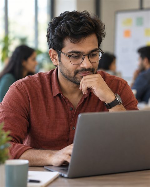 Illustrative workshop participant reviewing an analysis